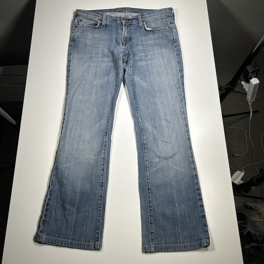 7 For All Mankind Jeans Women’s 31x29 Bootcut Made In USA Light Wash Y2K